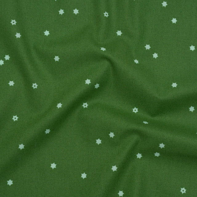 Printed Quilting Cotton by Ghazal Razavi for FIGO Studio - Green Flowers - Seasons Basics Collection