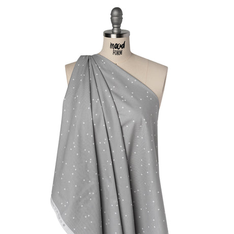 Printed Quilting Cotton by Ghazal Razavi for FIGO Studio - Gray Flowers - Seasons Basics Collection