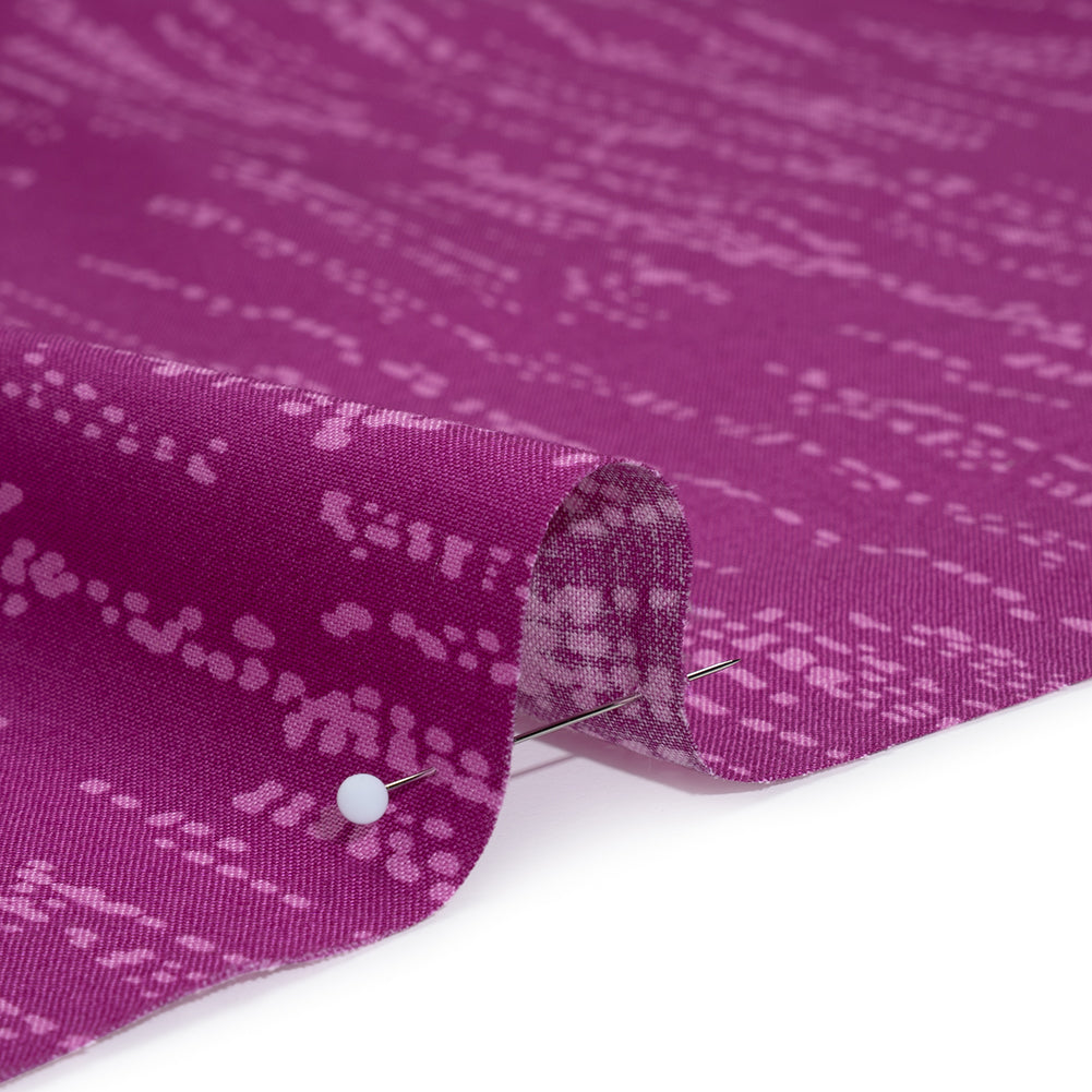 Printed Quilting Cotton by Ghazal Razavi for FIGO Studio - Fuchsia Grass Patch - Seasons Basics Collection