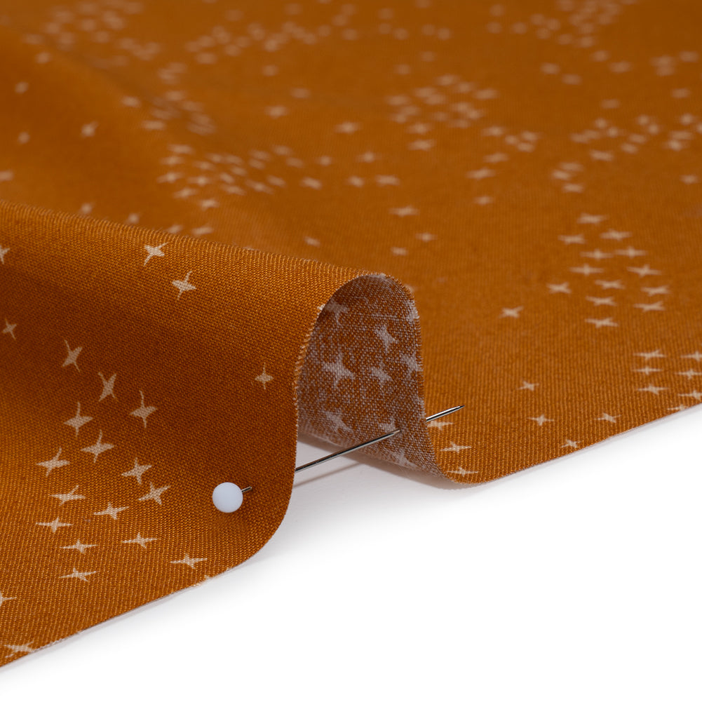 Printed Quilting Cotton by Ghazal Razavi for FIGO Studio - Caramel Birds - Seasons Basics Collection
