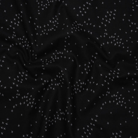 Printed Quilting Cotton by Ghazal Razavi for FIGO Studio - Black Birds - Seasons Basics Collection