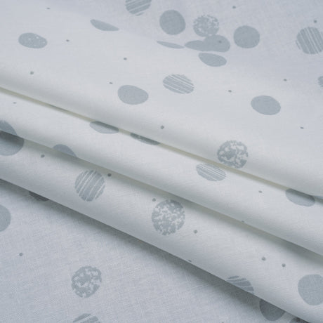 Printed Quilting Cotton by Ghazal Razavi for FIGO Studio - White Snow Textured Circles and Spots - Seasons Basics Collection