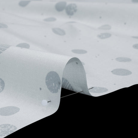 Printed Quilting Cotton by Ghazal Razavi for FIGO Studio - White Snow Textured Circles and Spots - Seasons Basics Collection