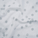 Printed Quilting Cotton by Ghazal Razavi for FIGO Studio - White Snow Textured Circles and Spots - Seasons Basics Collection