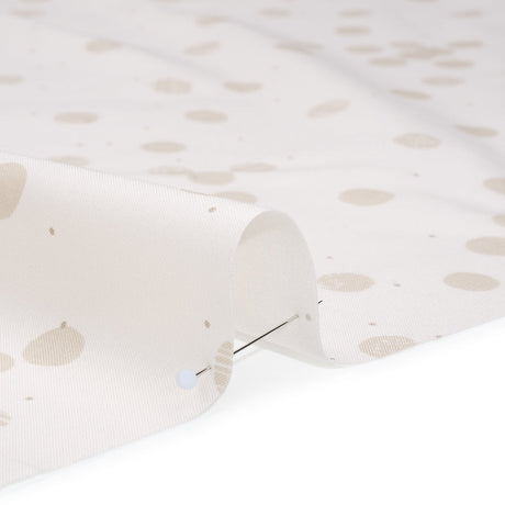 Printed Quilting Cotton by Ghazal Razavi for FIGO Studio - Cream Snow Textured Circles and Spots - Seasons Basics Collection
