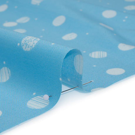 Printed Quilting Cotton by Ghazal Razavi for FIGO Studio - Blue Snow Textured Circles and Spots - Seasons Basics Collection