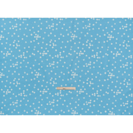 Printed Quilting Cotton by Ghazal Razavi for FIGO Studio - Blue Snow Textured Circles and Spots - Seasons Basics Collection