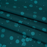Printed Quilting Cotton by Ghazal Razavi for FIGO Studio - Teal Snow Textured Circles and Spots - Seasons Basics Collection