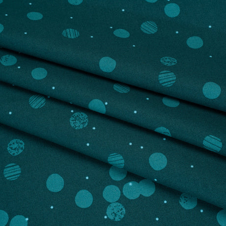 Printed Quilting Cotton by Ghazal Razavi for FIGO Studio - Teal Snow Textured Circles and Spots - Seasons Basics Collection