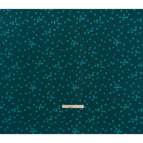 Printed Quilting Cotton by Ghazal Razavi for FIGO Studio - Teal Snow Textured Circles and Spots - Seasons Basics Collection