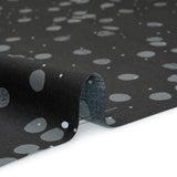 Printed Quilting Cotton by Ghazal Razavi for FIGO Studio - Gray Snow Textured Circles and Spots - Seasons Basics Collection