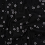 Printed Quilting Cotton by Ghazal Razavi for FIGO Studio - Black Snow Textured Circles and Spots - Seasons Basics Collection