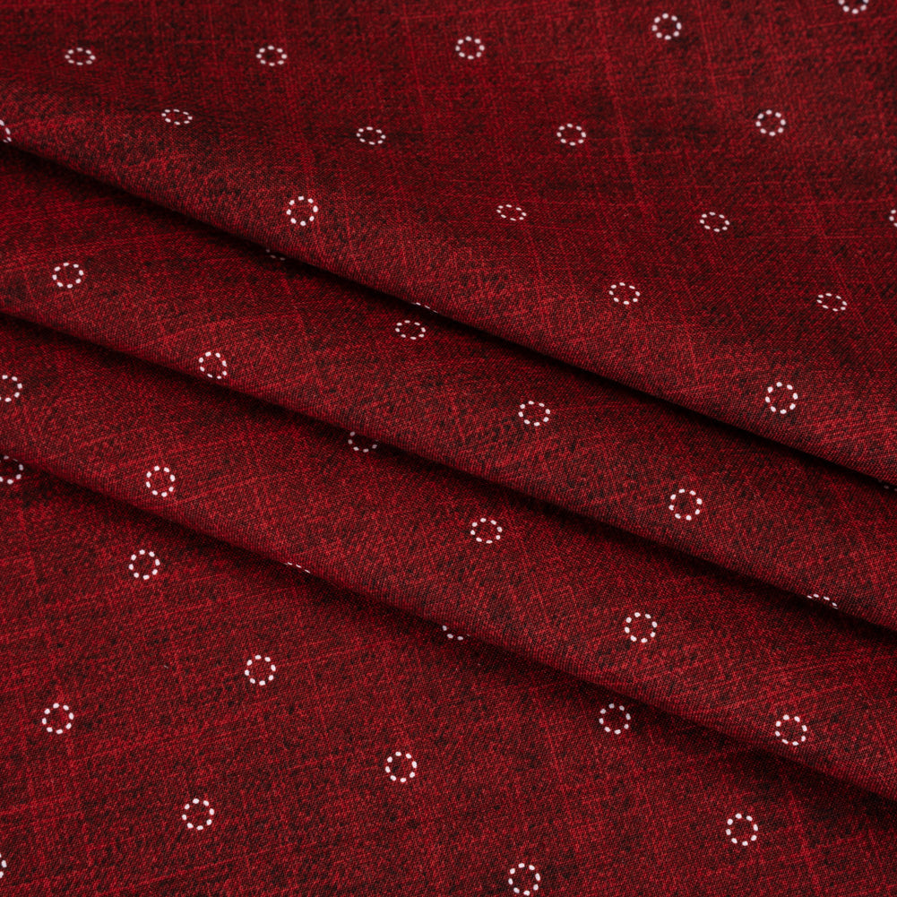 Printed Quilting Cotton by Ghazal Razavi for FIGO Studio - Wine Stitches Circles - Stash Collection