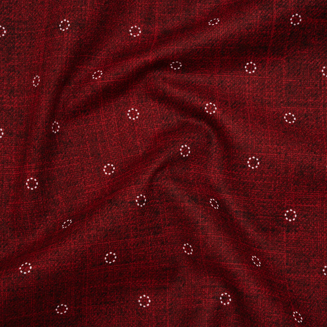Printed Quilting Cotton by Ghazal Razavi for FIGO Studio - Wine Stitches Circles - Stash Collection
