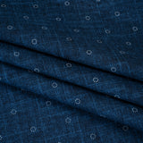Printed Quilting Cotton by Ghazal Razavi for FIGO Studio - Denim Stitches Circles - Stash Collection