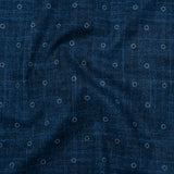 Printed Quilting Cotton by Ghazal Razavi for FIGO Studio - Denim Stitches Circles - Stash Collection