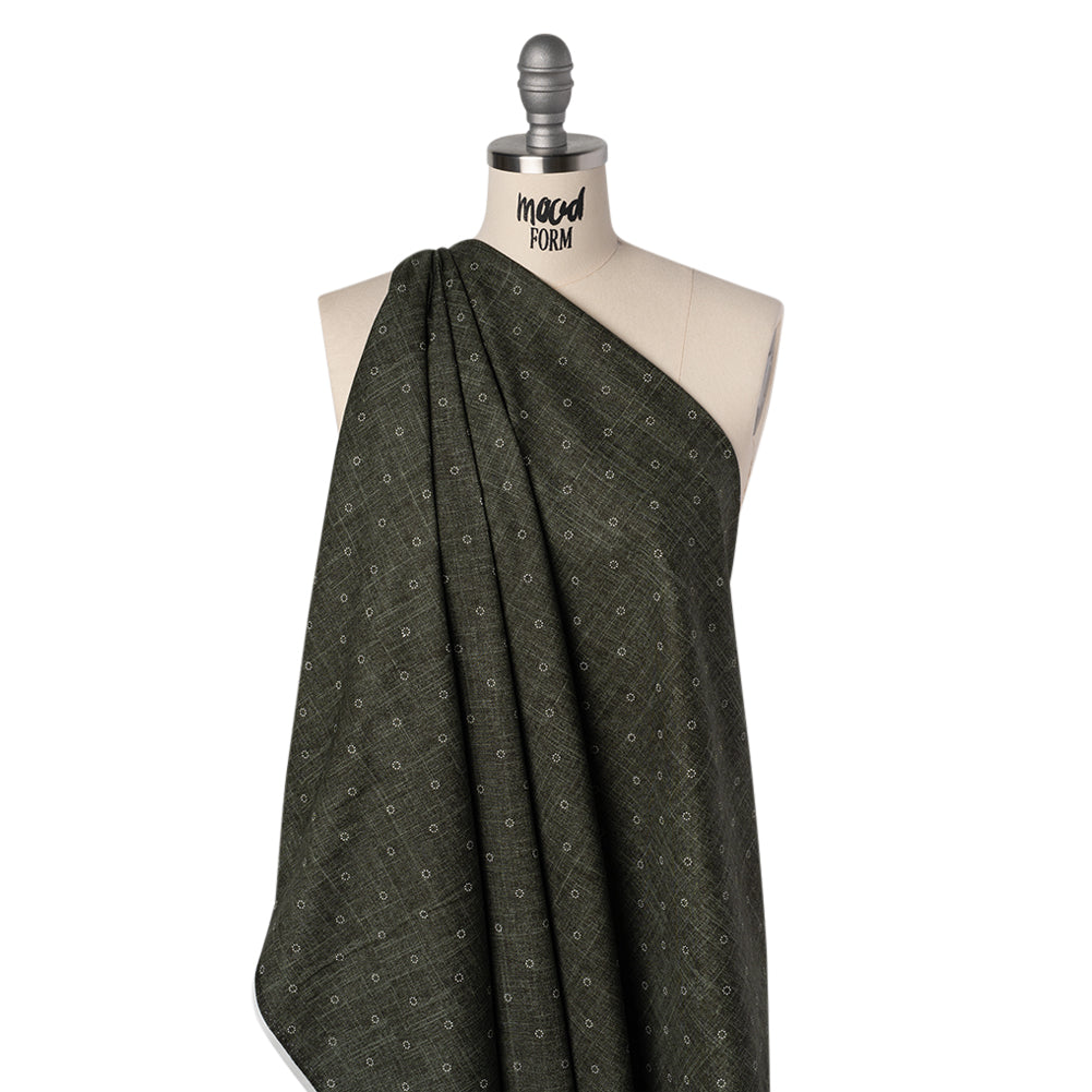 Printed Quilting Cotton by Ghazal Razavi for FIGO Studio - Olive Stitches Circles - Stash Collection
