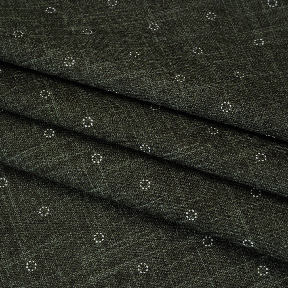 Printed Quilting Cotton by Ghazal Razavi for FIGO Studio - Olive Stitches Circles - Stash Collection