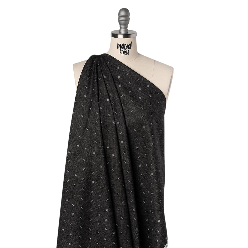 Printed Quilting Cotton by Ghazal Razavi for FIGO Studio - Black Stitches Circles - Stash Collection
