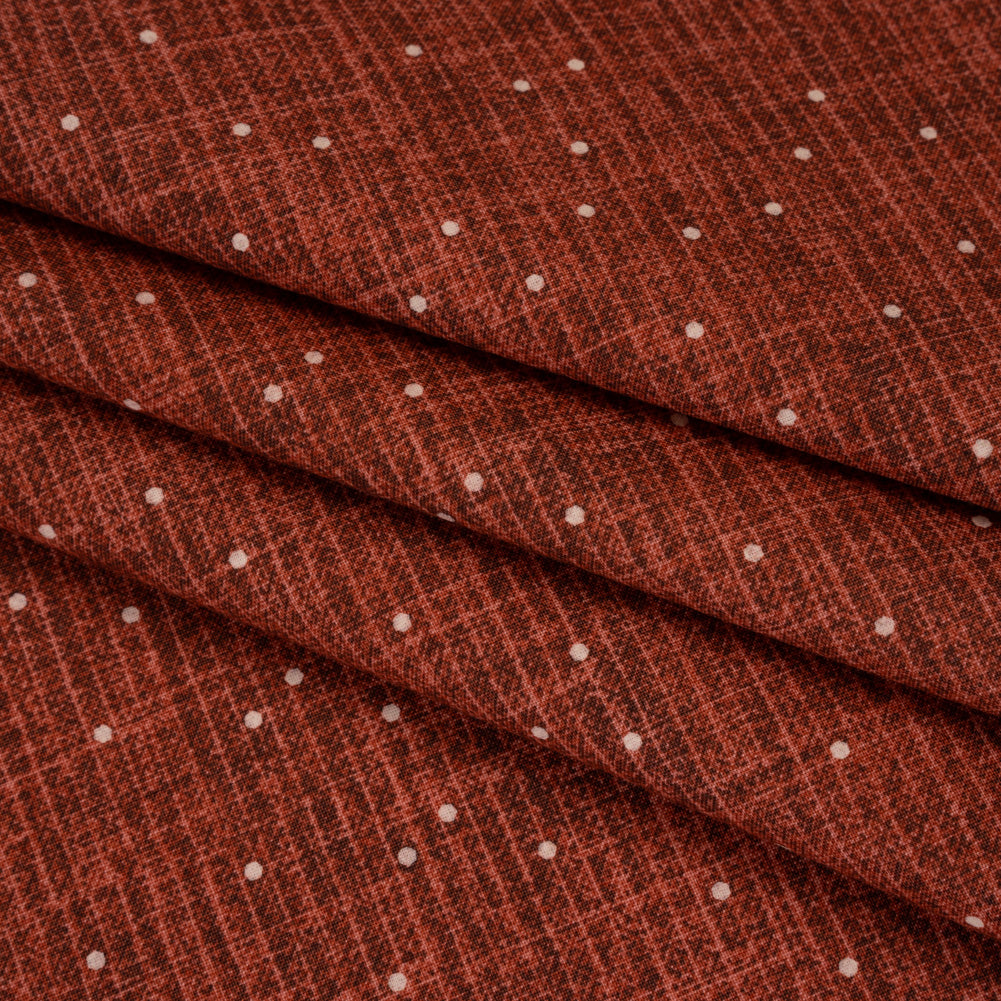 Printed Quilting Cotton by Ghazal Razavi for FIGO Studio - Rust Stripe Dot - Stash Collection
