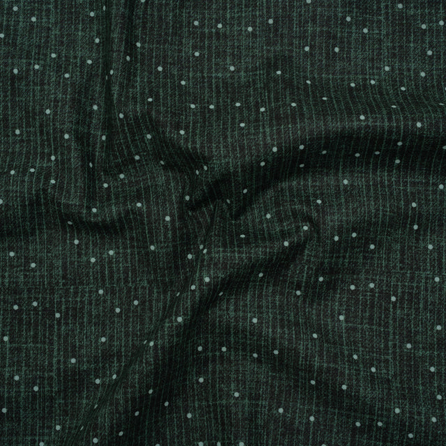 Printed Quilting Cotton by Ghazal Razavi for FIGO Studio - Emerald Stripe Dot - Stash Collection