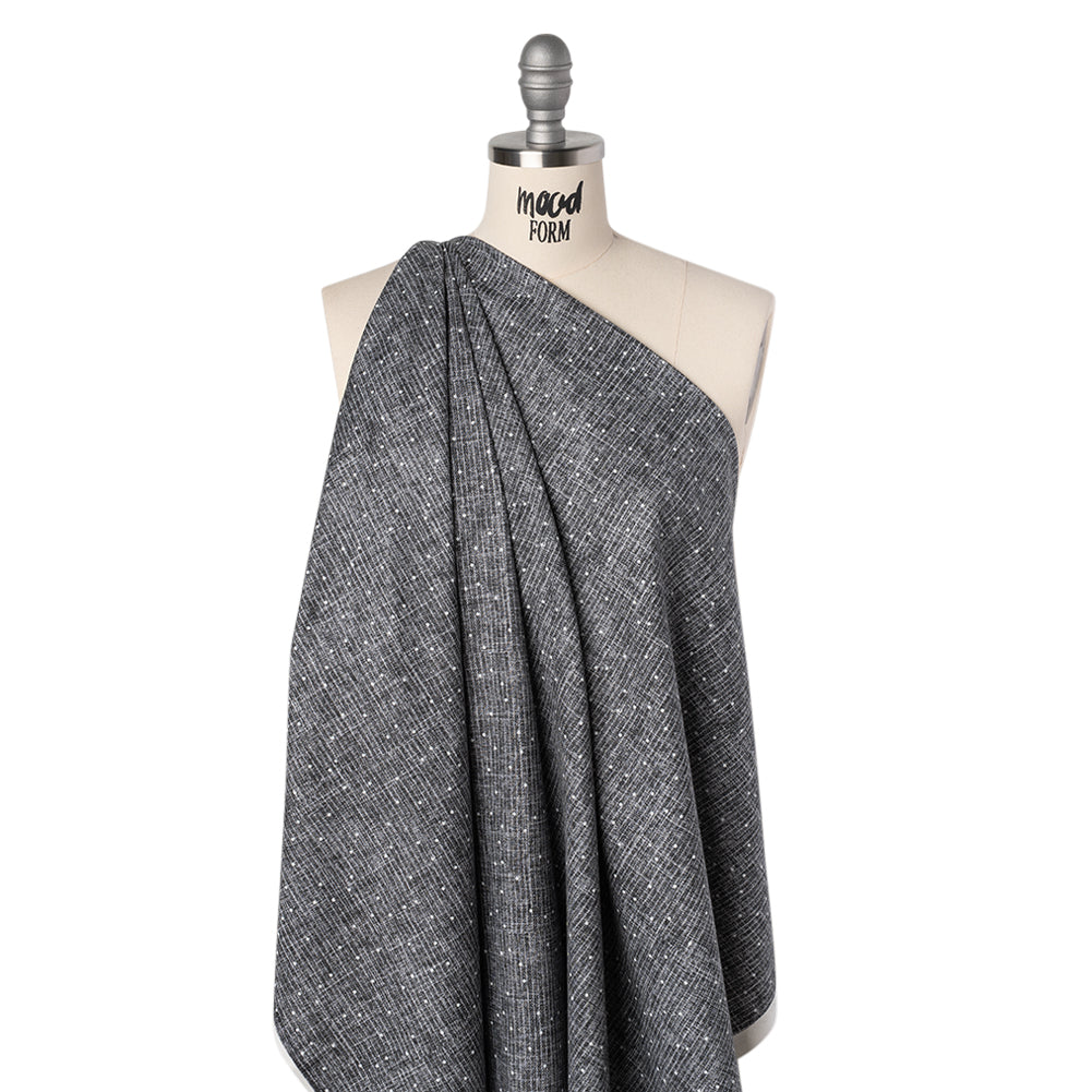 Printed Quilting Cotton by Ghazal Razavi for FIGO Studio - Steel Stripe Dot - Stash Collection