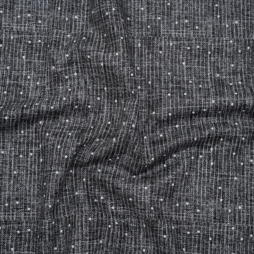 Printed Quilting Cotton by Ghazal Razavi for FIGO Studio - Steel Stripe Dot - Stash Collection