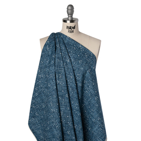 Printed Quilting Cotton by Ghazal Razavi for FIGO Studio - Blue Checks and Stars - Stash Collection