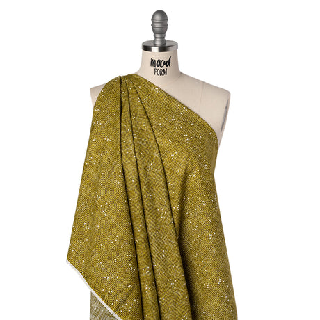 Printed Quilting Cotton by Ghazal Razavi for FIGO Studio - Chartreuse Checks and Stars - Stash Collection