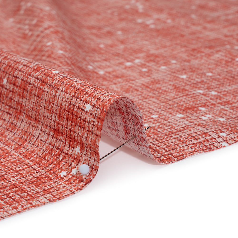 Printed Quilting Cotton by Ghazal Razavi for FIGO Studio - Orange Checks and Stars - Stash Collection