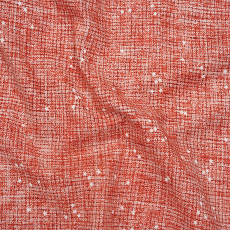Printed Quilting Cotton by Ghazal Razavi for FIGO Studio - Orange Checks and Stars - Stash Collection