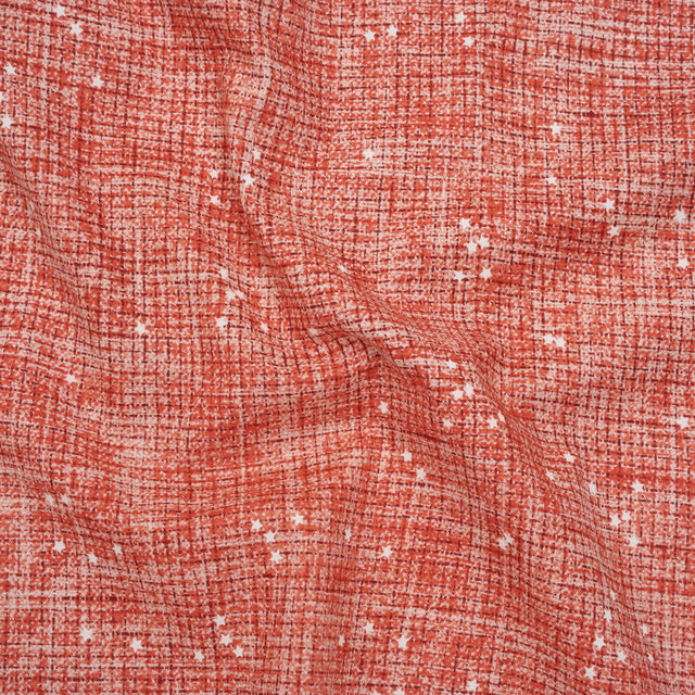 Printed Quilting Cotton by Ghazal Razavi for FIGO Studio - Orange Checks and Stars - Stash Collection