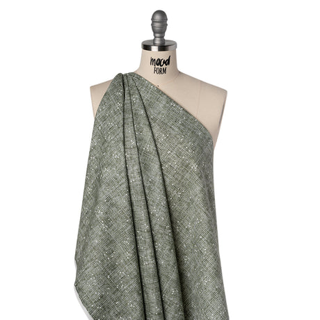 Printed Quilting Cotton by Ghazal Razavi for FIGO Studio - Sage Checks and Stars - Stash Collection