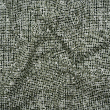 Printed Quilting Cotton by Ghazal Razavi for FIGO Studio - Sage Checks and Stars - Stash Collection