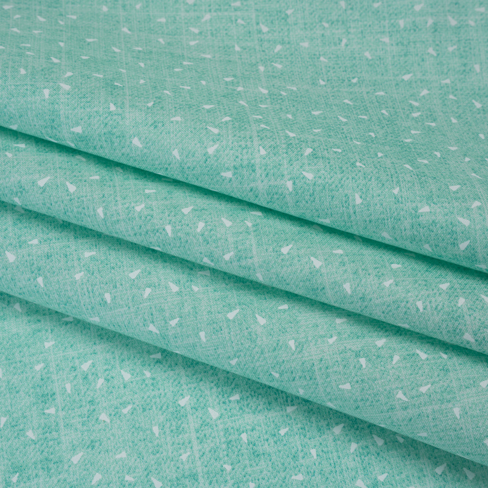 Printed Quilting Cotton by Ghazal Razavi for FIGO Studio - Mint Triangles and Texture - Stash Collection