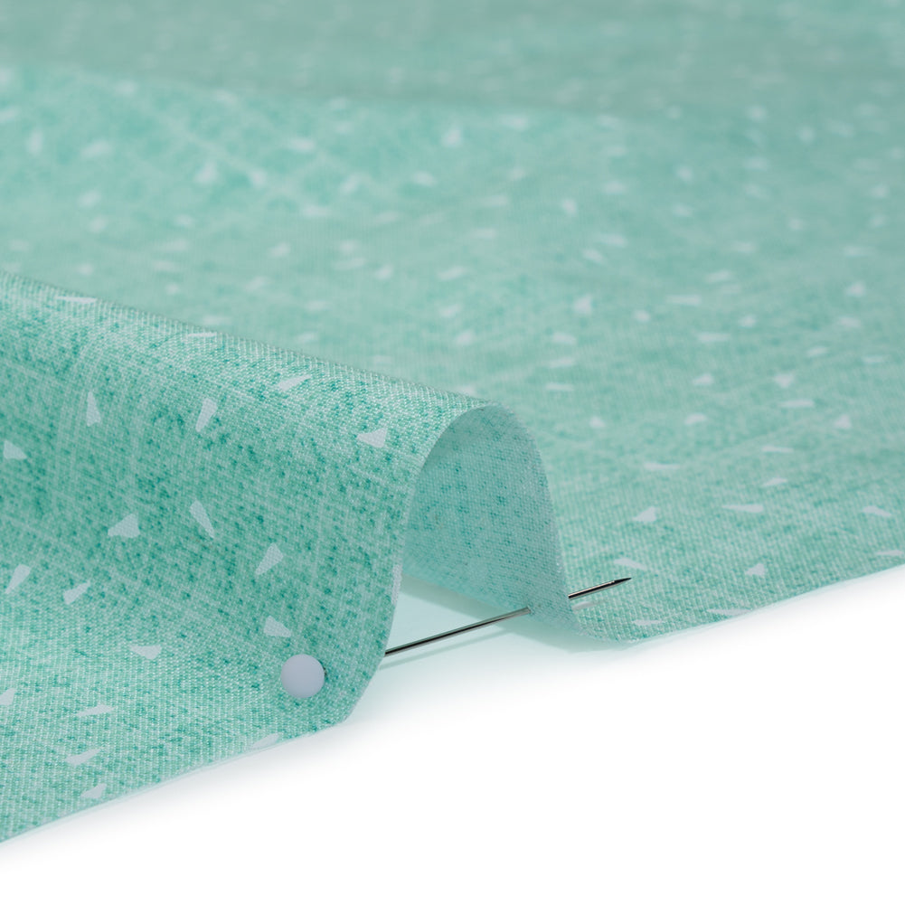 Printed Quilting Cotton by Ghazal Razavi for FIGO Studio - Mint Triangles and Texture - Stash Collection