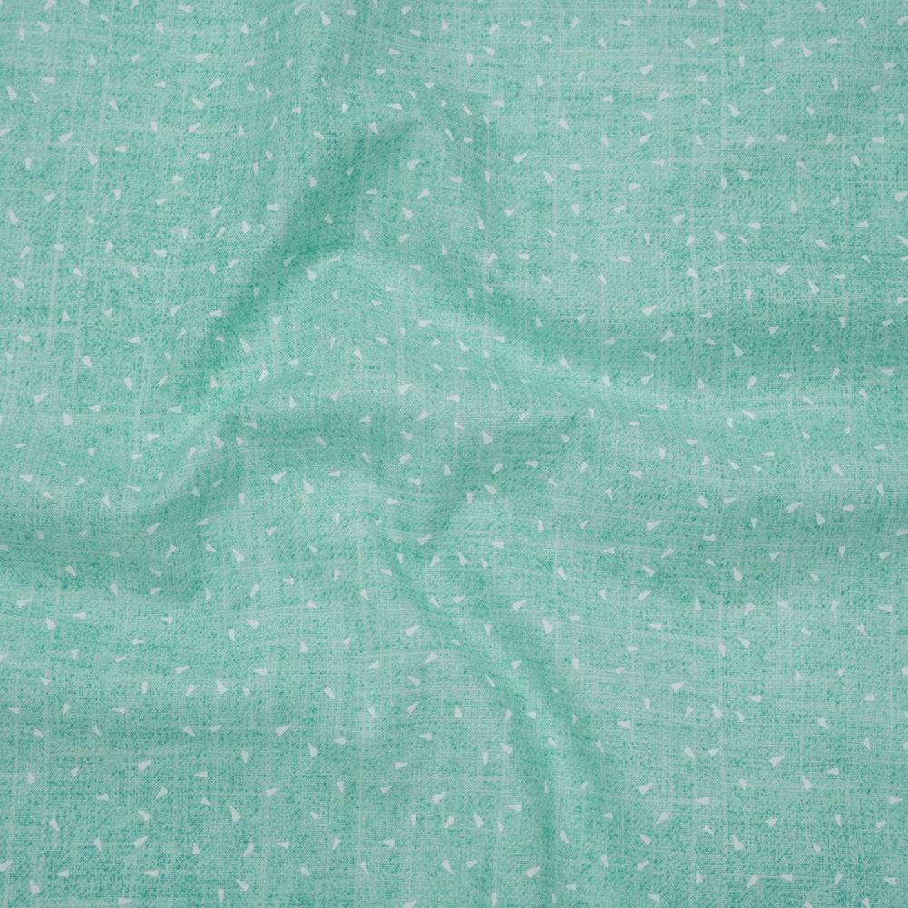 Printed Quilting Cotton by Ghazal Razavi for FIGO Studio - Mint Triangles and Texture - Stash Collection