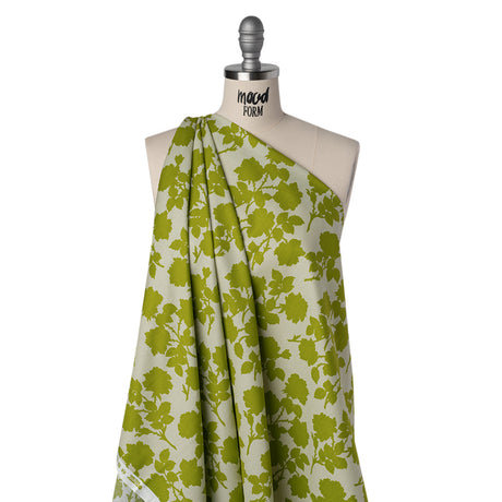 Printed Quilting Cotton by Heather Bailey for FIGO Studio - Olive Bramble Floral Silhouettes - Pop Sugar Collection
