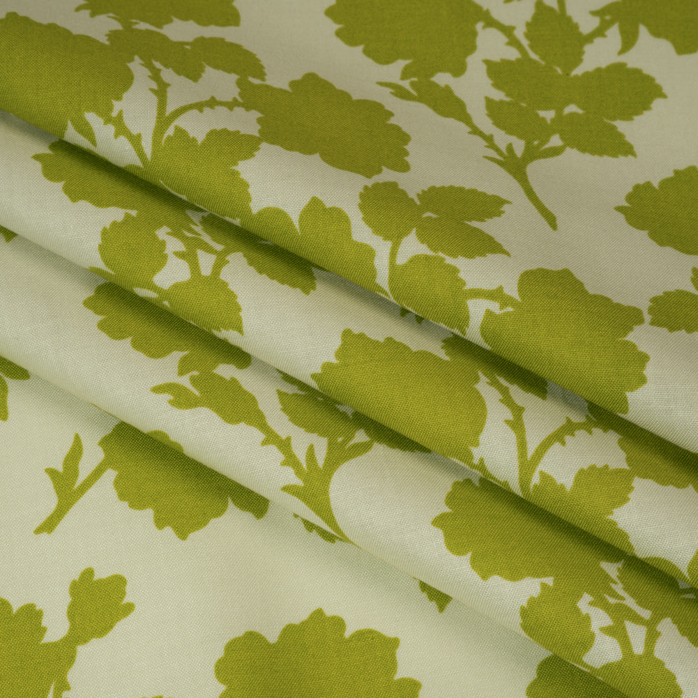 Printed Quilting Cotton by Heather Bailey for FIGO Studio - Olive Bramble Floral Silhouettes - Pop Sugar Collection