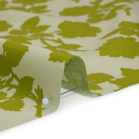 Printed Quilting Cotton by Heather Bailey for FIGO Studio - Olive Bramble Floral Silhouettes - Pop Sugar Collection
