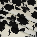 Printed Quilting Cotton by Heather Bailey for FIGO Studio - Midnight Bramble Floral Silhouettes - Pop Sugar Collection