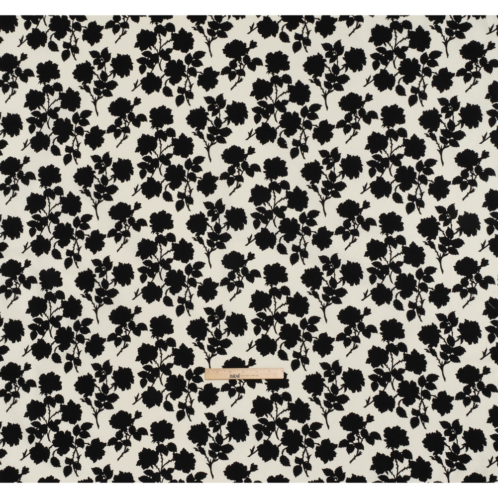 Printed Quilting Cotton by Heather Bailey for FIGO Studio - Midnight Bramble Floral Silhouettes - Pop Sugar Collection