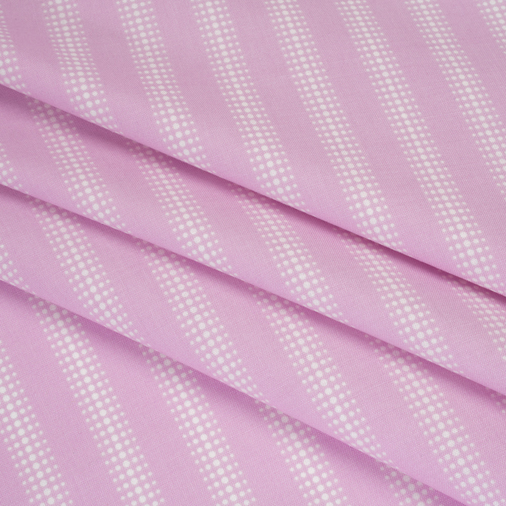 Printed Quilting Cotton by Heather Bailey for FIGO Studio - Orchid Dot Stripe - Pop Sugar Collection