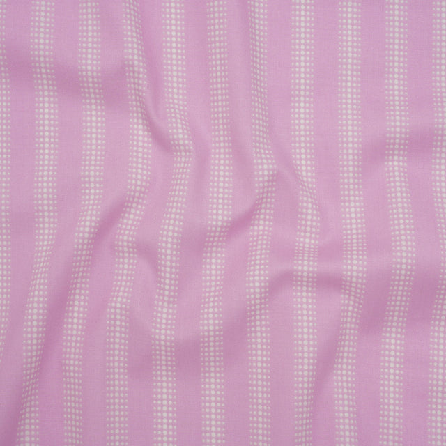 Printed Quilting Cotton by Heather Bailey for FIGO Studio - Orchid Dot Stripe - Pop Sugar Collection