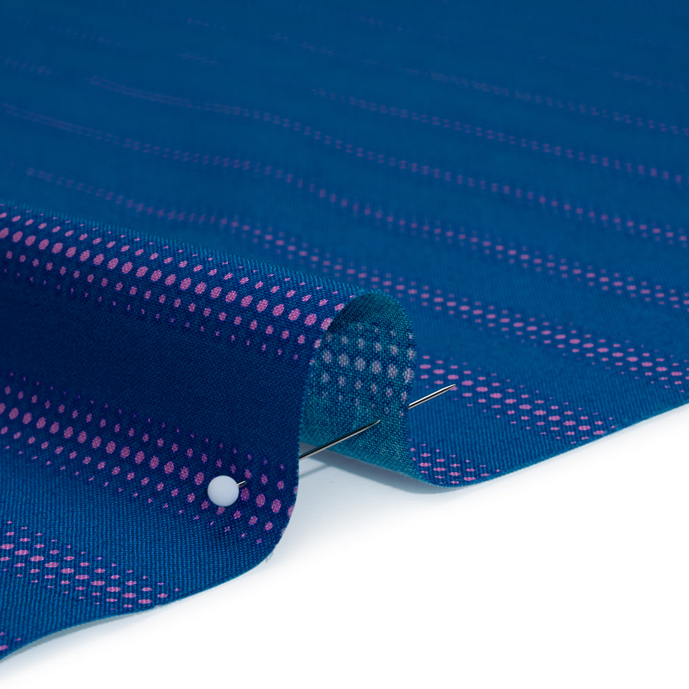 Printed Quilting Cotton by Heather Bailey for FIGO Studio - Navy Dot Stripe - Pop Sugar Collection