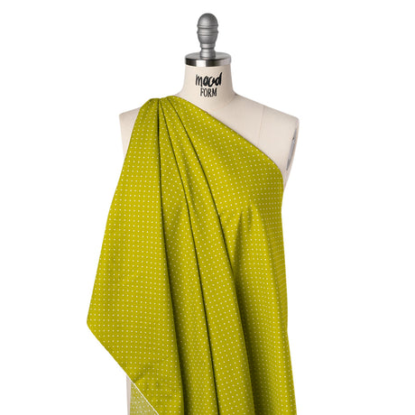 Printed Quilting Cotton by Heather Bailey for FIGO Studio - Chartreuse Lottie Dot Square Polka Dots - Pop Sugar Collection