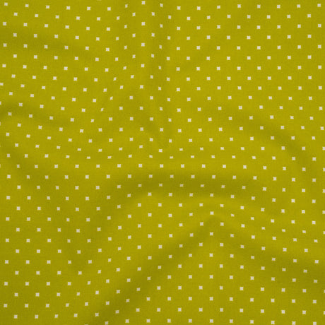 Printed Quilting Cotton by Heather Bailey for FIGO Studio - Chartreuse Lottie Dot Square Polka Dots - Pop Sugar Collection