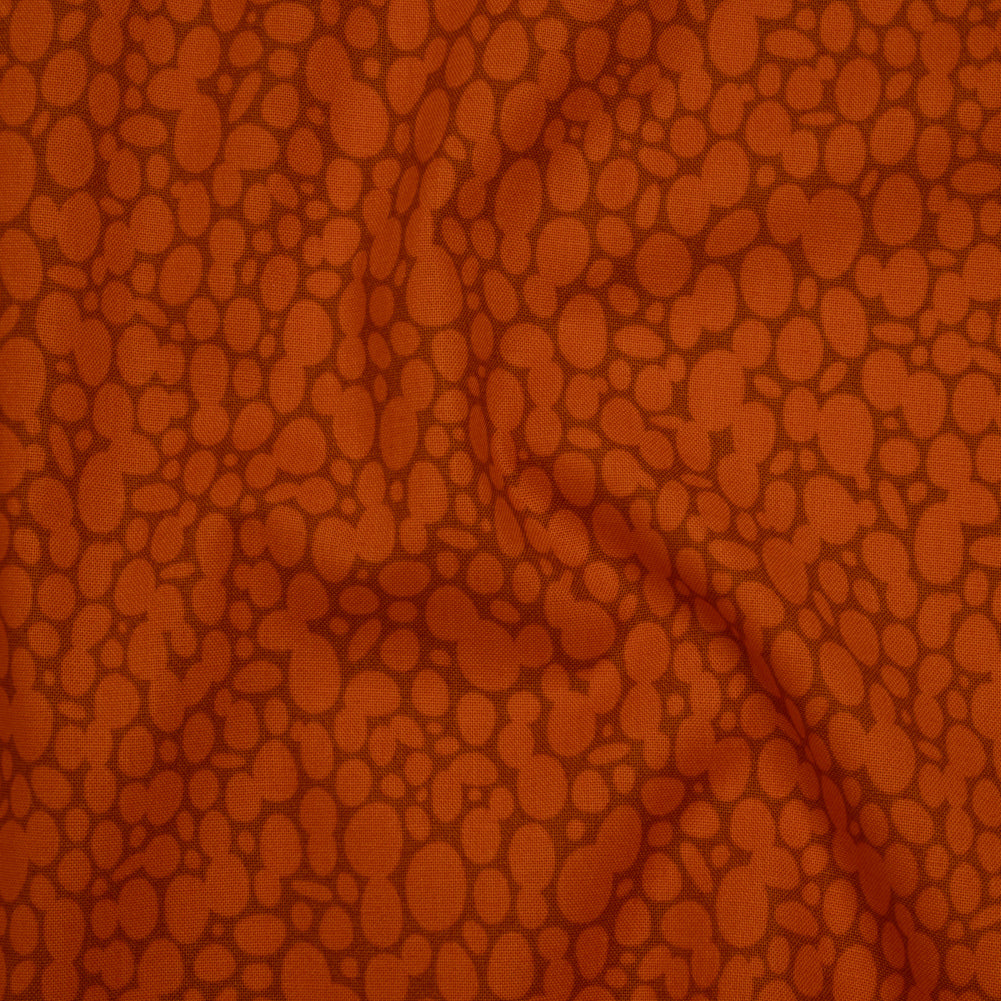 Printed Quilting Cotton by Heather Bailey for FIGO Studio - Persimmon Skipping Stones Abstract Circles - Pop Sugar Collection