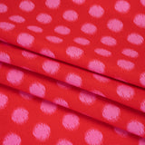 Printed Quilting Cotton by Heather Bailey for FIGO Studio - Cherry Top Dot Ikat Polka Dots - Pop Sugar Collection