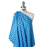 Printed Quilting Cotton by Heather Bailey for FIGO Studio - Blue Top Dot Ikat Polka Dots - Pop Sugar Collection